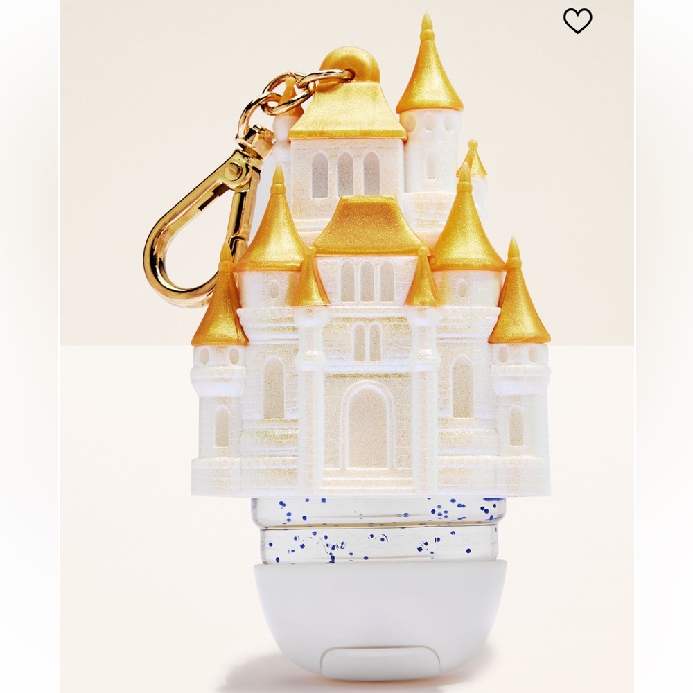 Disney Princess Castle Light Up Hand Sanitizer Holder - White & Gold